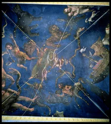 Signes du Zodiaque, détail du plafond de la Sala dello Zodiaco, 1579